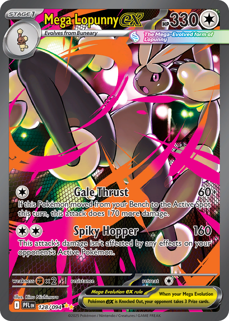 Mega Lopunny ex 128/094 Special Illustration Rare Phantasmal Flames NM/M