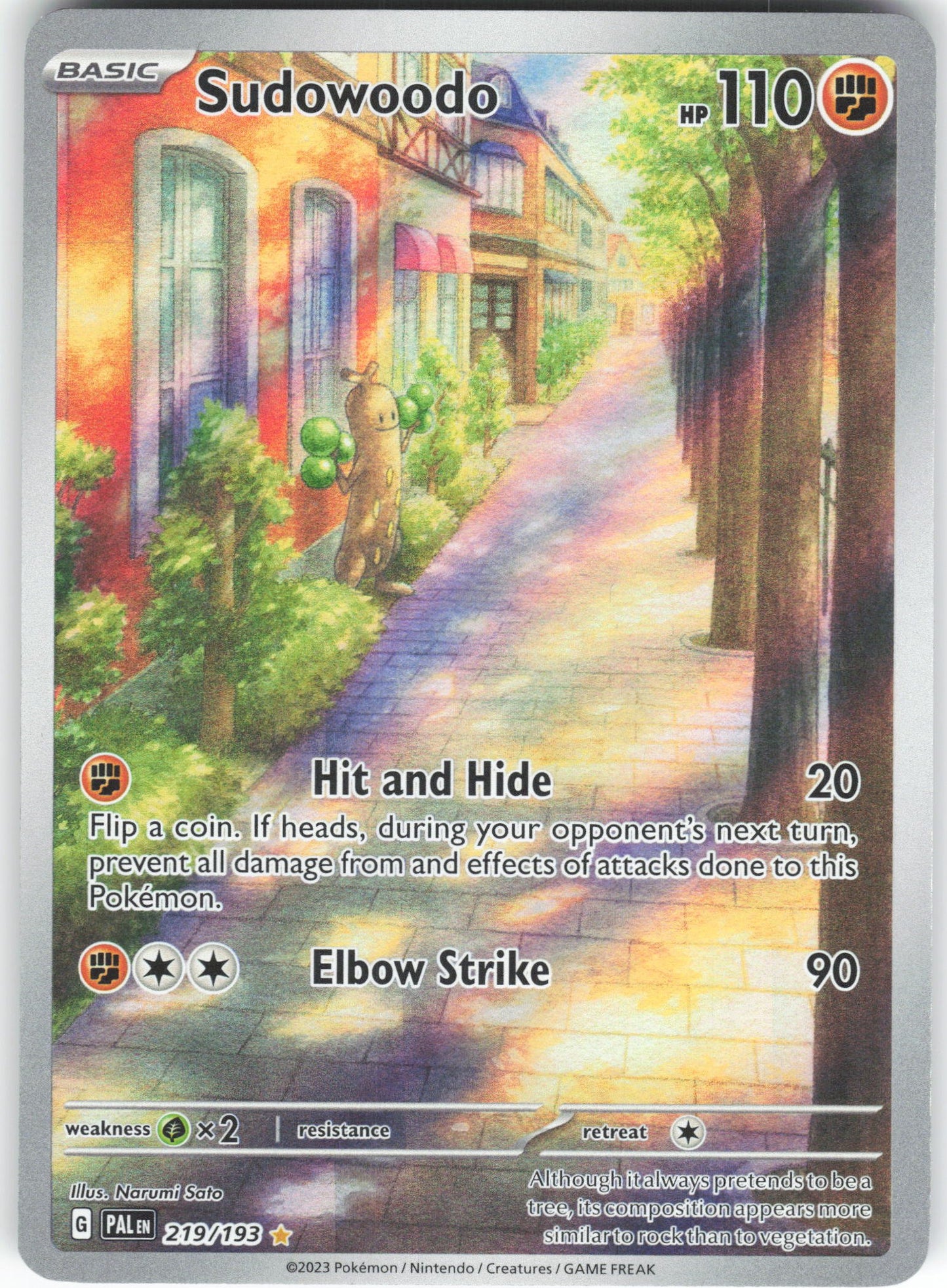 Sudowoodo - Illustration Rare SV02: Paldea Evolved 219/193 NM