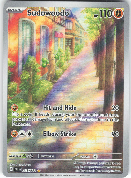 Sudowoodo - Illustration Rare SV02: Paldea Evolved 219/193 NM