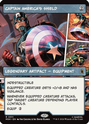 Captain America's Shield (Borderless) (0311) 311 Rare Marvel Super Heroes NM/M