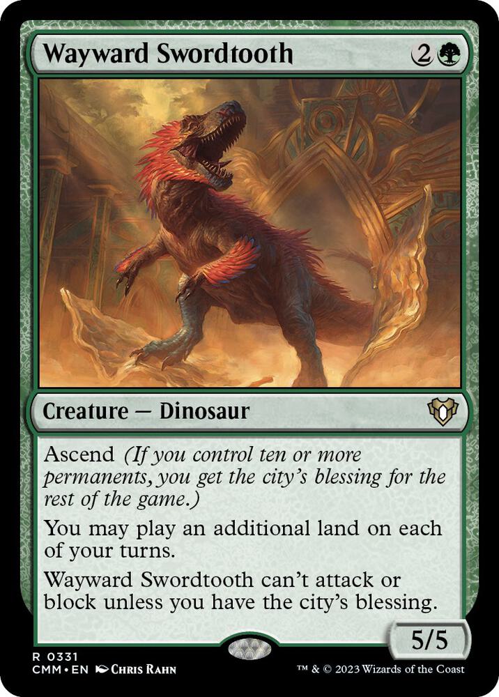 Wayward Swordtooth 331 Rare Commander Masters NM/M