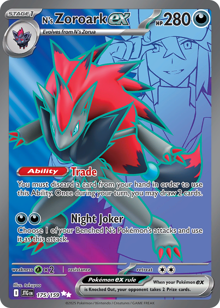 N's Zoroark ex 175/159 Ultra Rare Holo Journey Together NM/M