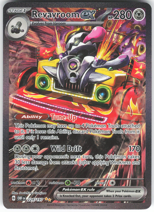 Revavroom ex Special Illustration Rare SV03: Obsidian Flames 224/197 NM
