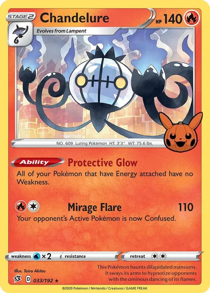 Chandelure 033/192 Promo Trick or Trade BOOster Holo NM/M