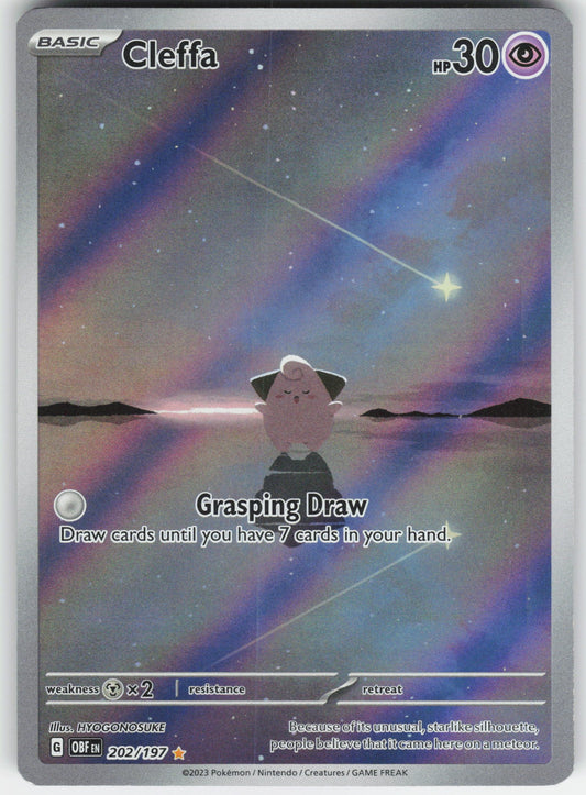 Cleffa - Illustration Rare SV03: Obsidian Flames 202/197 NM