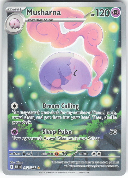 Musharna - Illustration Rare SV: Black Bolt 117/086 NM