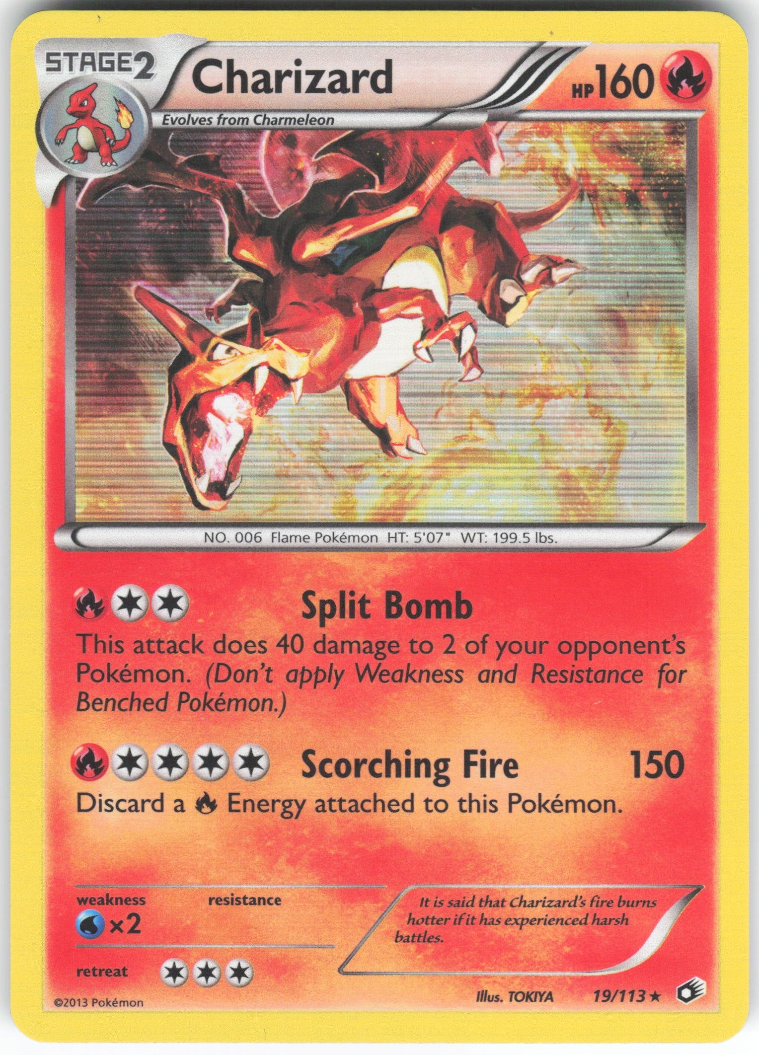 Charizard Holo Rare Legendary Treasures 19/113 LP