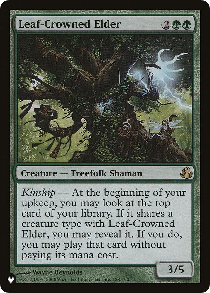 Leaf-Crowned Elder 128/150 Rare The List Reprints NM/M