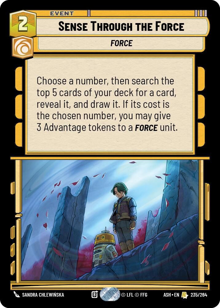 Sense Through the Force 235/264 Rare Ashes of the Empire NM/M