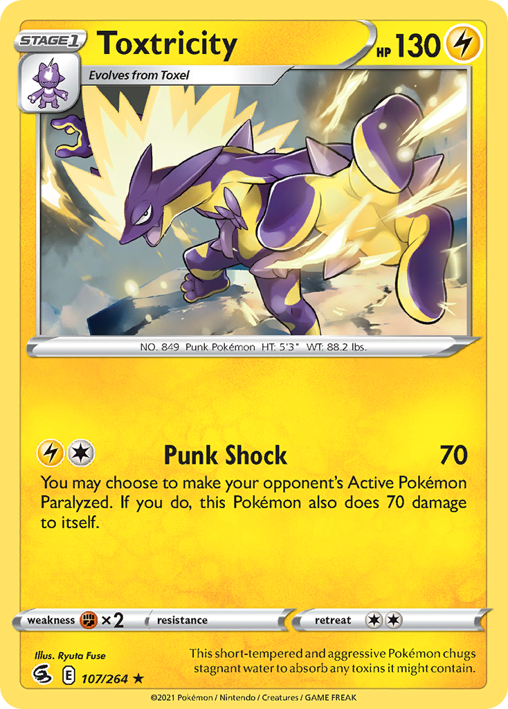 Toxtricity 107/264 Rare Fusion Strike Holo NM/LP
