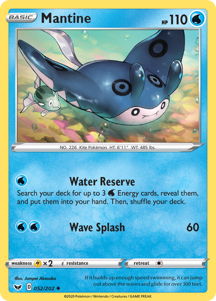 Mantine 052/202 Uncommon Sword & Shield NM/LP