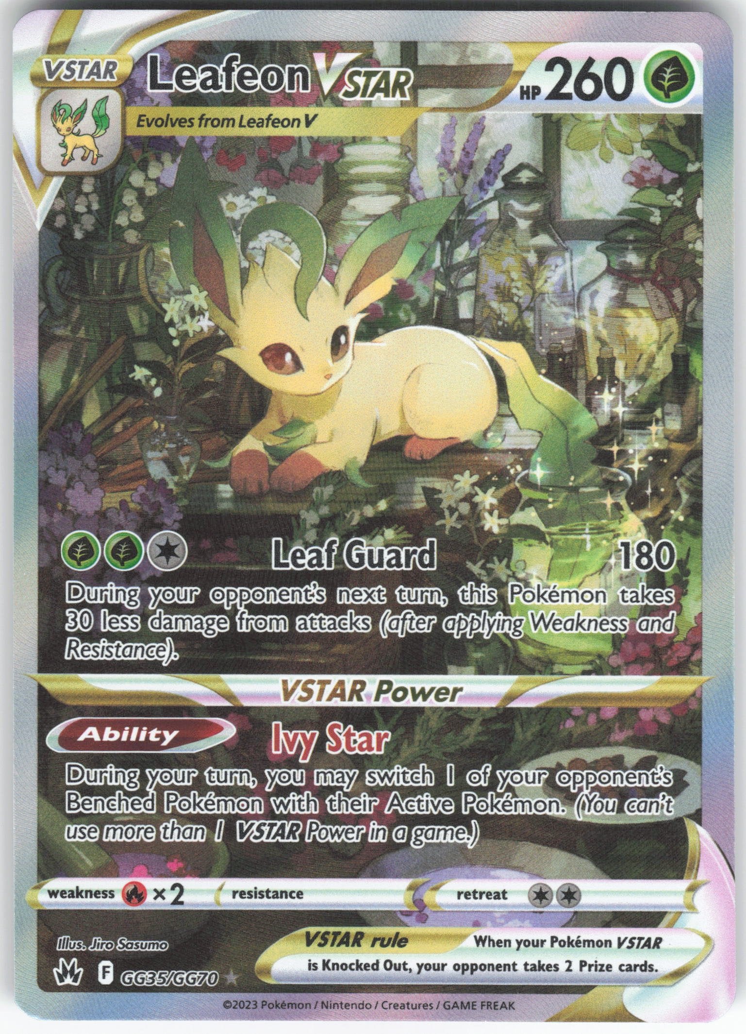 Leafeon VSTAR Ultra Rare Crown Zenith: Galarian Gallery GG35/GG70 NM