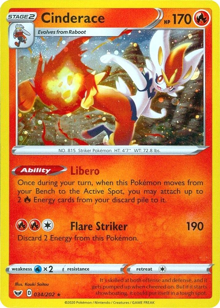 Cinderace (Cosmos Holo) 034/202 Promo Miscellaneous Cards & Products NM/LP