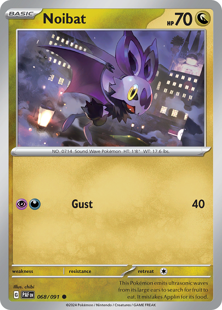 Noibat 068/091 Common Reverse Holo Paldean Fates NM/LP