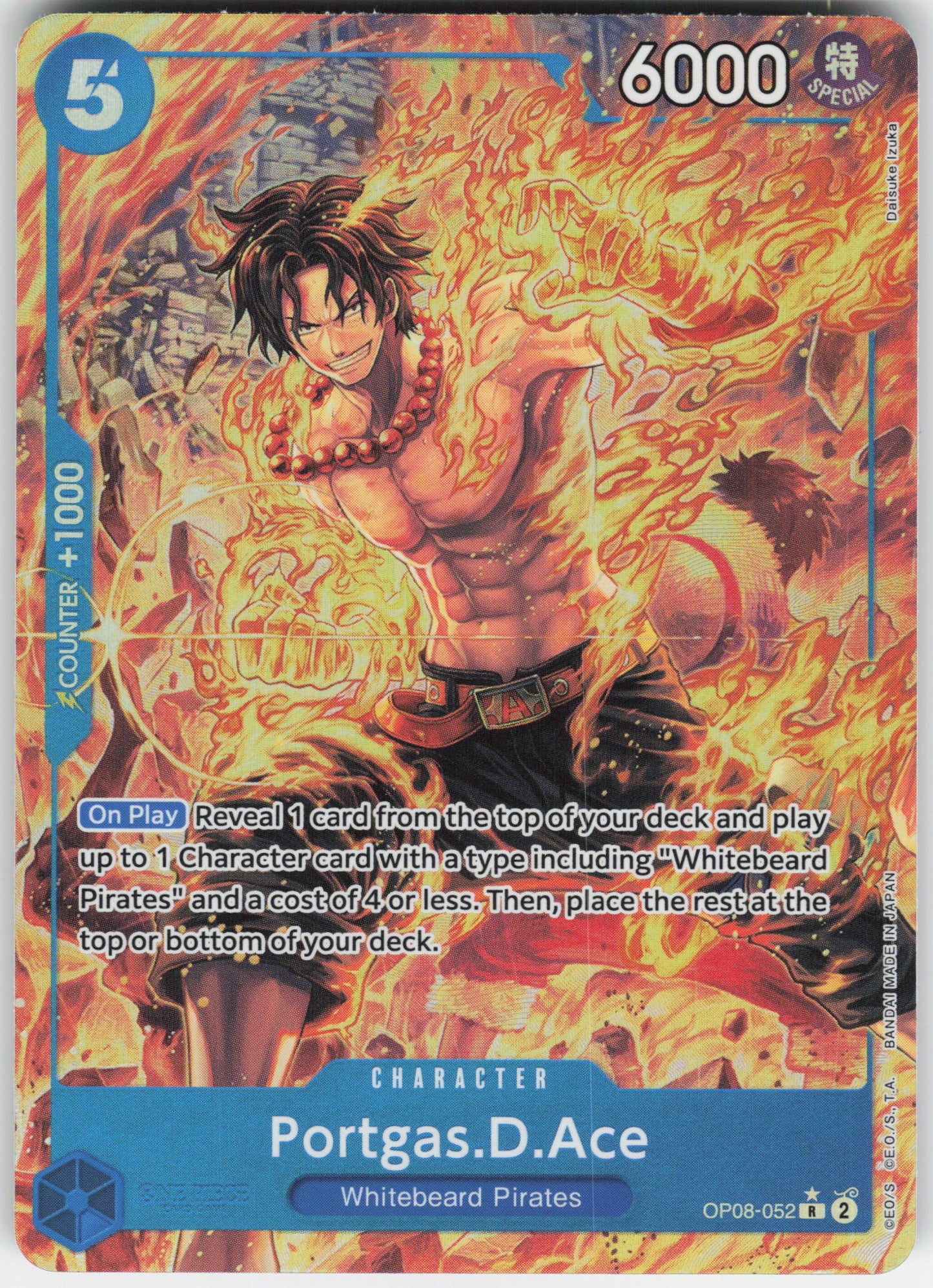 Portgas.D.Ace (Parallel) R Two Legends OP08-052 NM