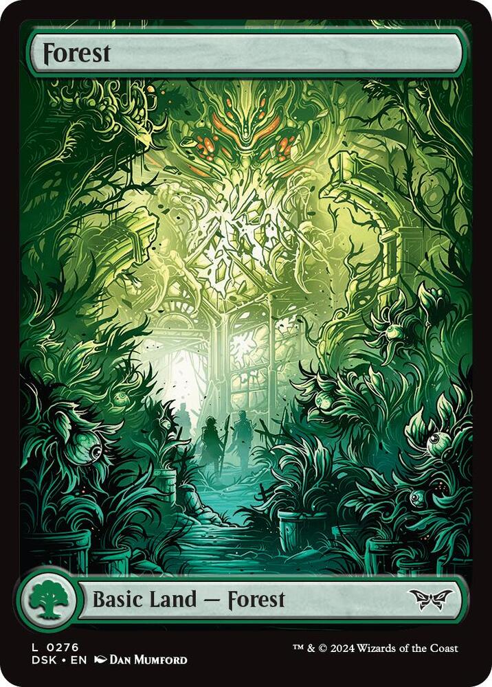 Forest (0276) - Full Art 276 Land Foil Duskmourn: House of Horror NM/M