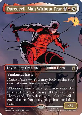 Daredevil, Man Without Fear (Borderless) (0324) 324 Foil Marvel Super Heroes NM/M