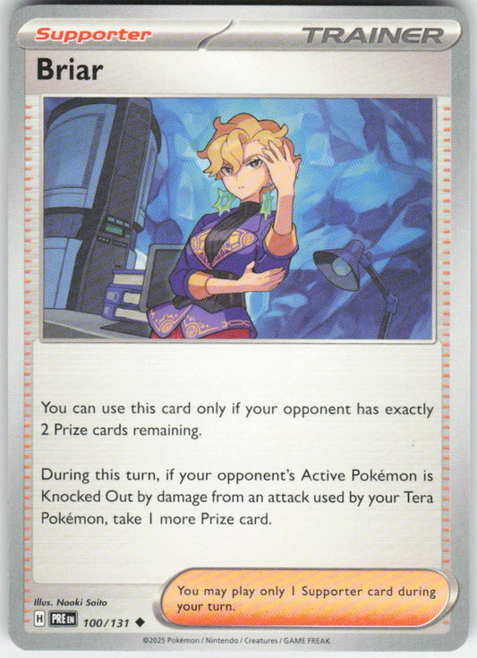 Briar Uncommon SV: Prismatic Evolutions 100/131 NM (Back)