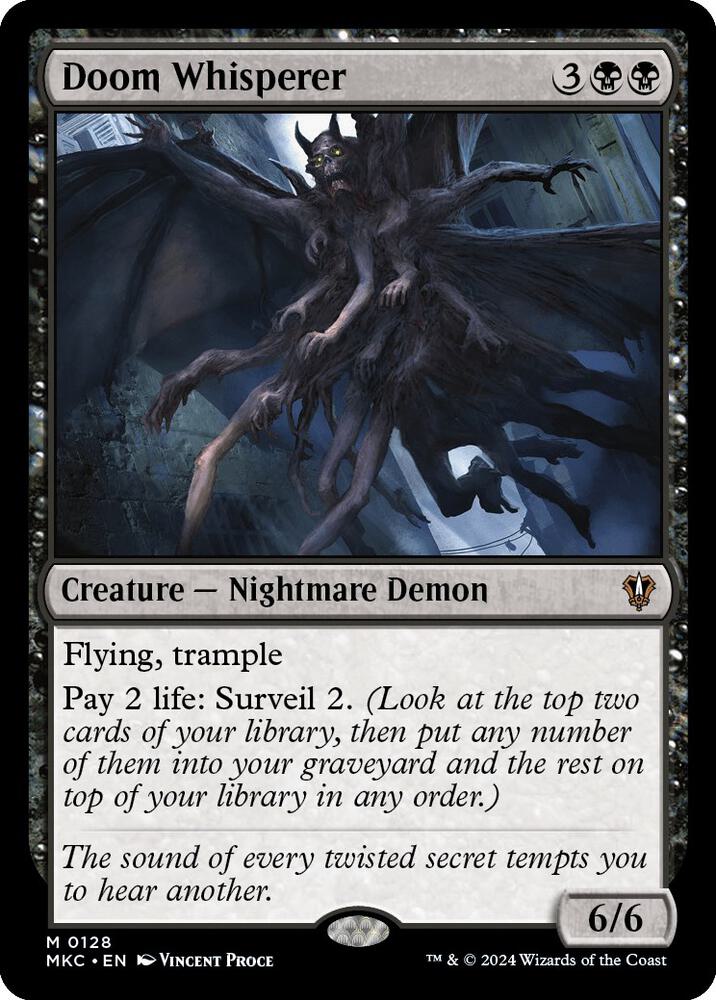 Doom Whisperer 128 Mythic Commander: Murders at Karlov Manor NM/M