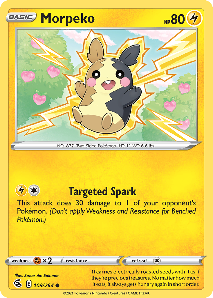 Morpeko 109/264 Common Reverse Holo Fusion Strike NM/LP