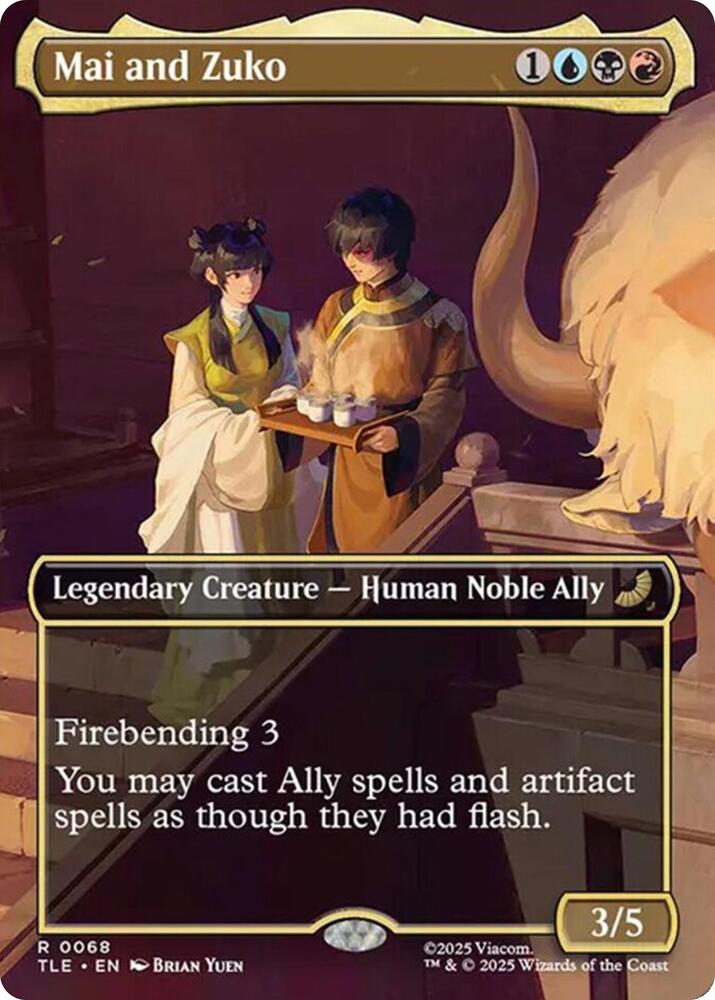 Mai and Zuko (Borderless) 68 Avatar: The Last Airbender: Eternal-Legal Foil NM/M