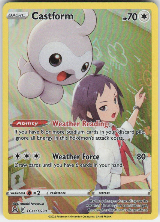 Castform Ultra Rare SWSH11: Lost Origin Trainer Gallery TG11/TG30 NM