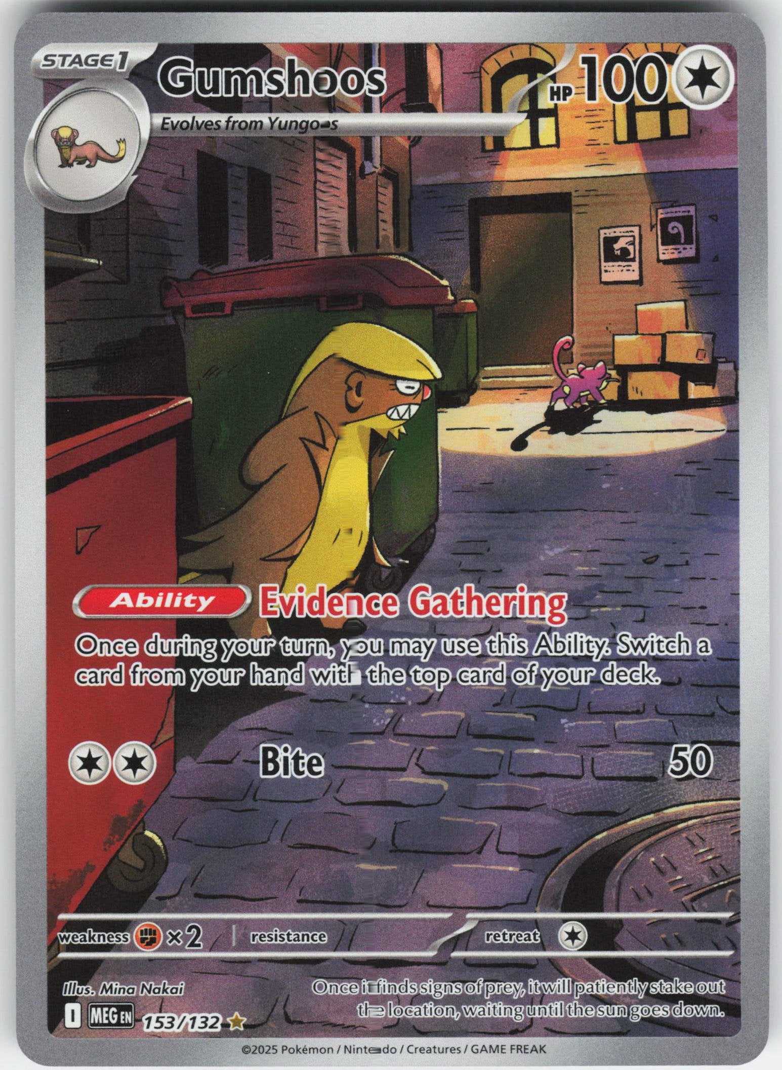 Gumshoos - Illustration Rare ME01: Mega Evolution 153/132 NM
