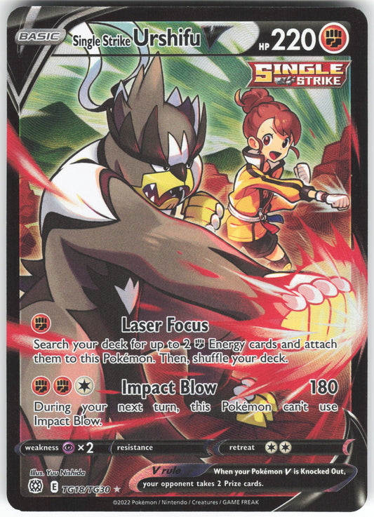 Single Strike Urshifu V Ultra Rare SWSH09: Brilliant Stars Trainer Gallery TG18/TG30 NM