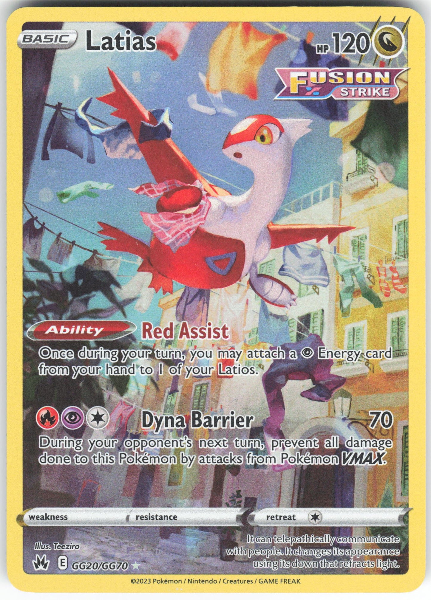 Latias Ultra Rare Crown Zenith: Galarian Gallery GG20/GG70 NM
