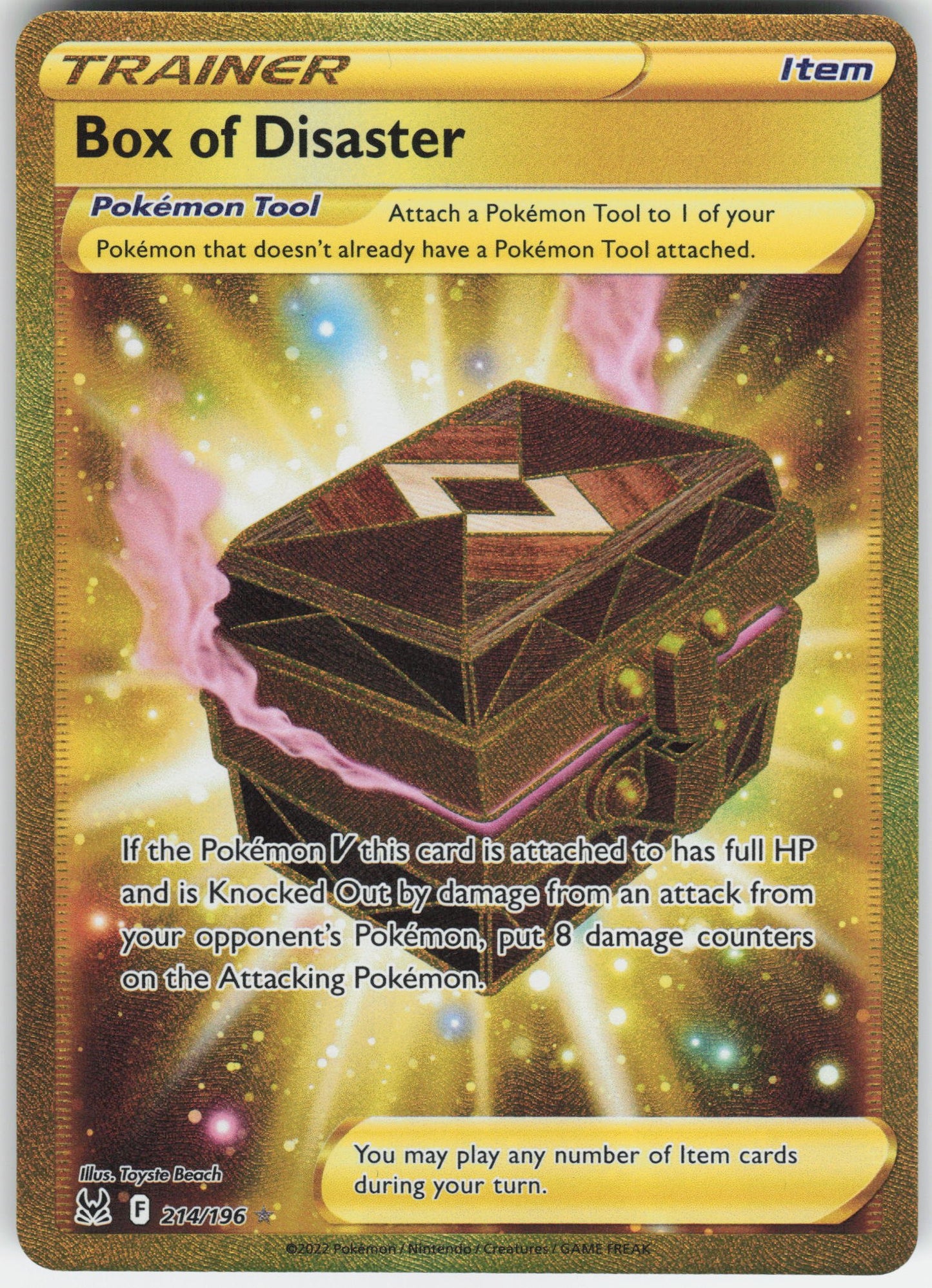 Box of Disaster (Secret) Secret Rare SWSH11: Lost Origin 214/196 NM
