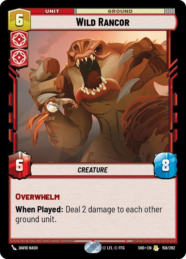 Wild Rancor 158/262 Rare Foil Shadows of the Galaxy NM/M