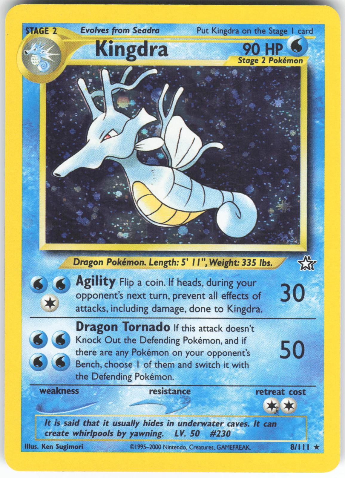 Kingdra 8/111 Rare Neo Genesis Unlimited Holo MP