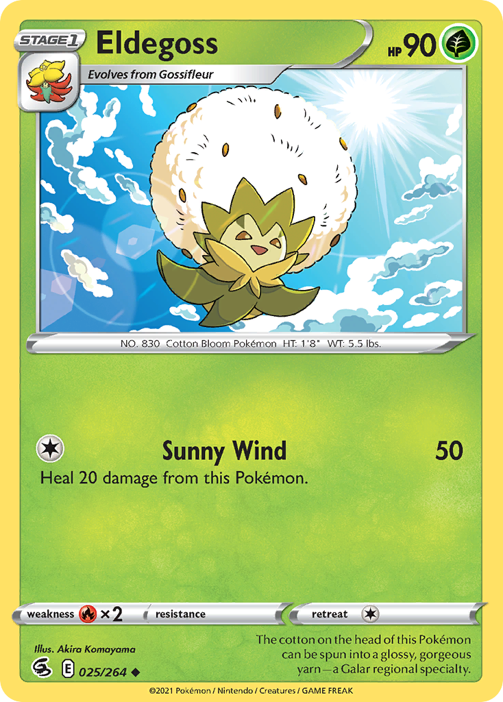 Eldegoss 025/264 UnCommon Reverse Holo Reverse Holo Fusion Strike NM/LP