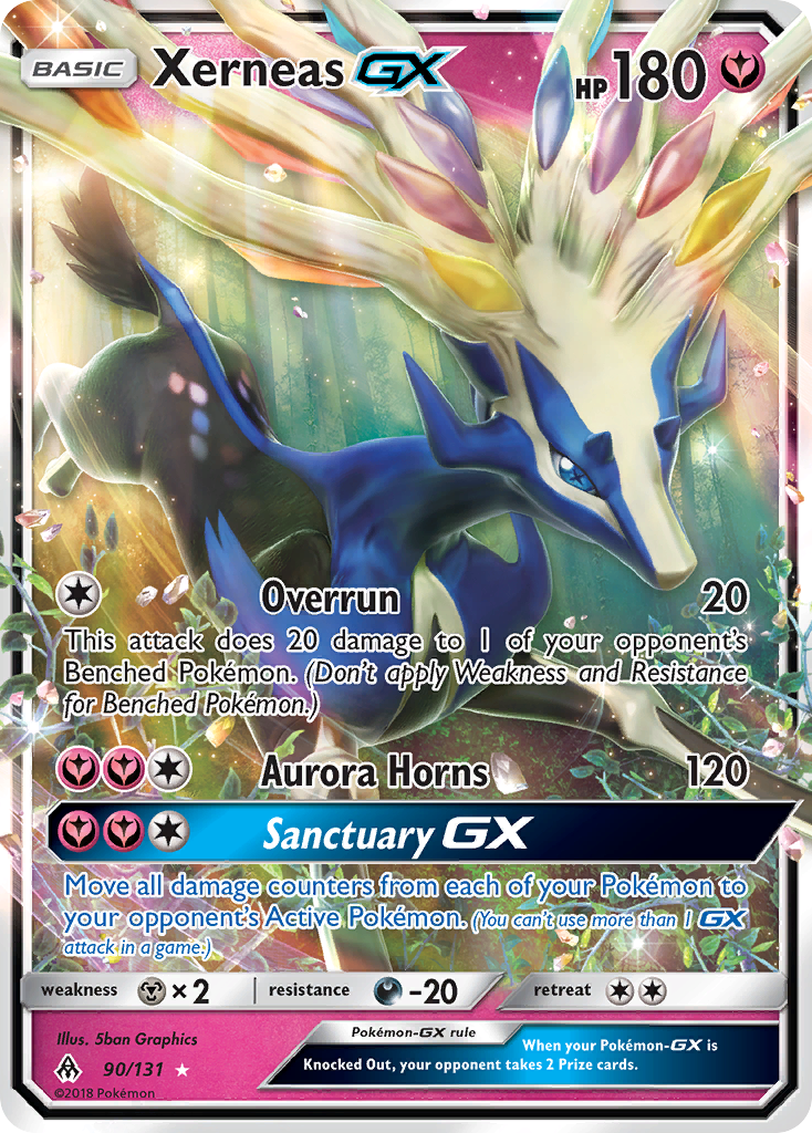Xerneas GX 90/131 GX Rare Forbidden Light Holo NM/M
