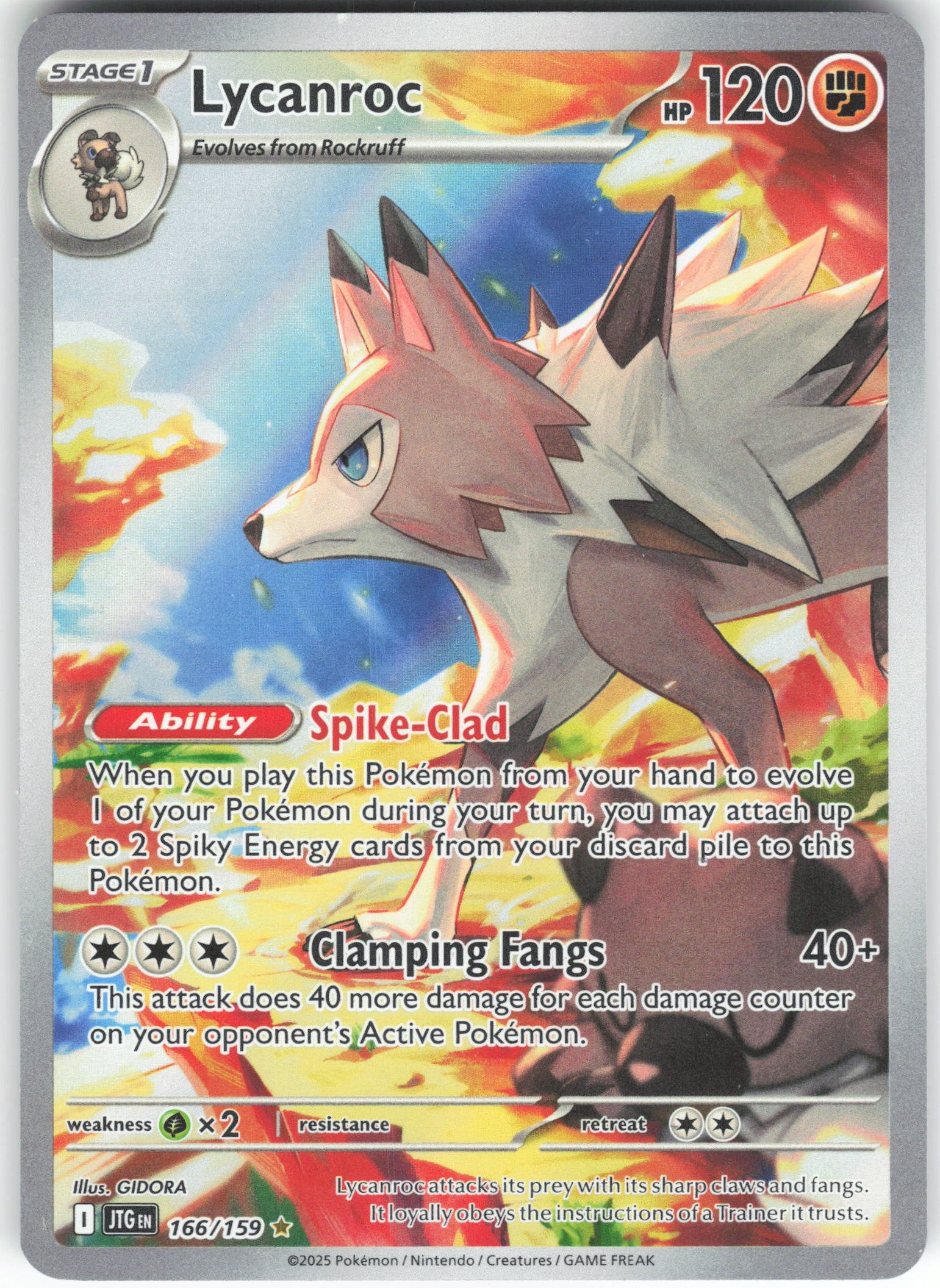Lycanroc - Illustration Rare SV09: Journey Together 166/159 NM
