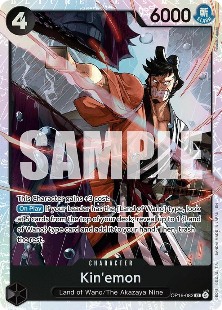 Kin'emon OP16-082 Super Rare The Time of Battle NM/M
