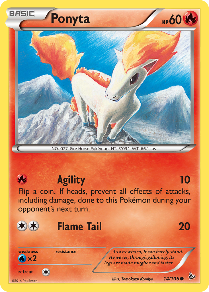 Ponyta 14/106 Common Flashfire NM/M