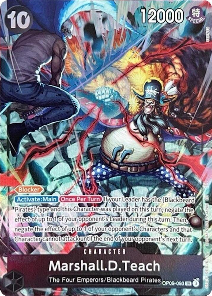 Marshall.D.Teach (093) (English Version 2nd Anniversary Set) OP09-093 Foil One Piece Promotion Cards NM/M