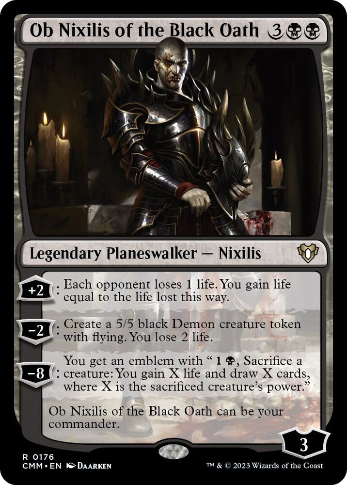 Ob Nixilis of the Black Oath 176 Rare Commander Masters NM/M