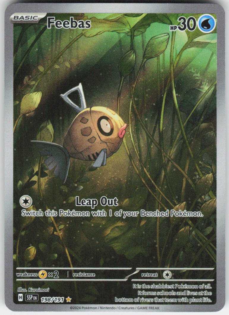 Feebas - Illustration Rare SV08: Surging Sparks 198/191 NM