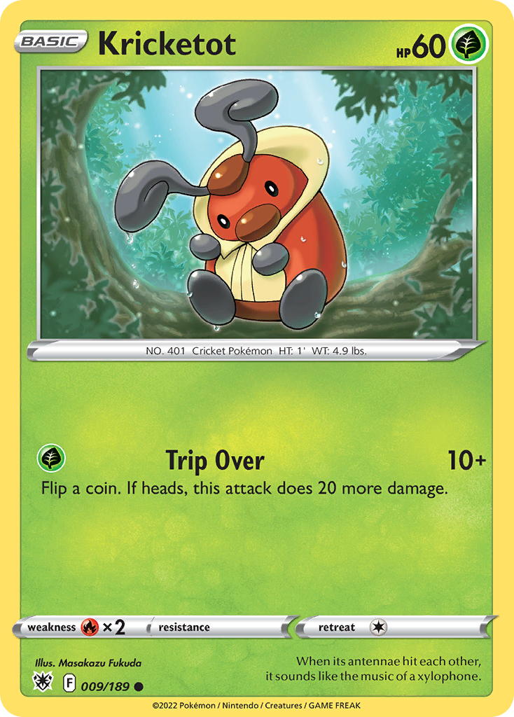 Kricketot 009/189 Common Reverse Holo Astral Radiance NM/LP