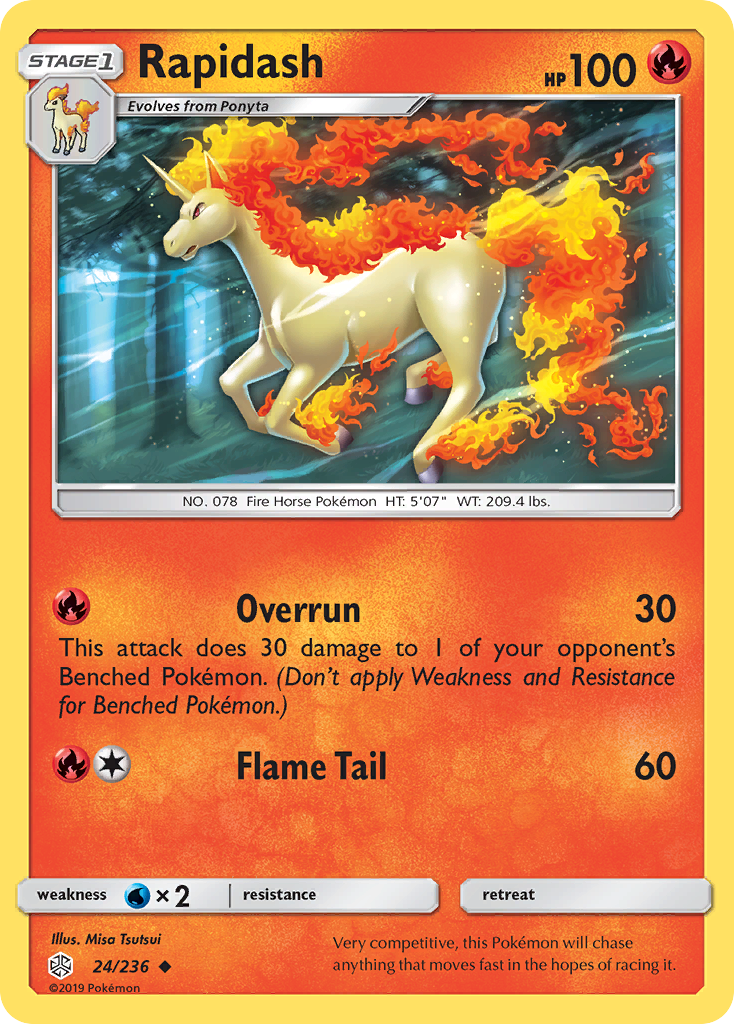 Rapidash 24/236 Uncommon Cosmic Eclipse NM/M