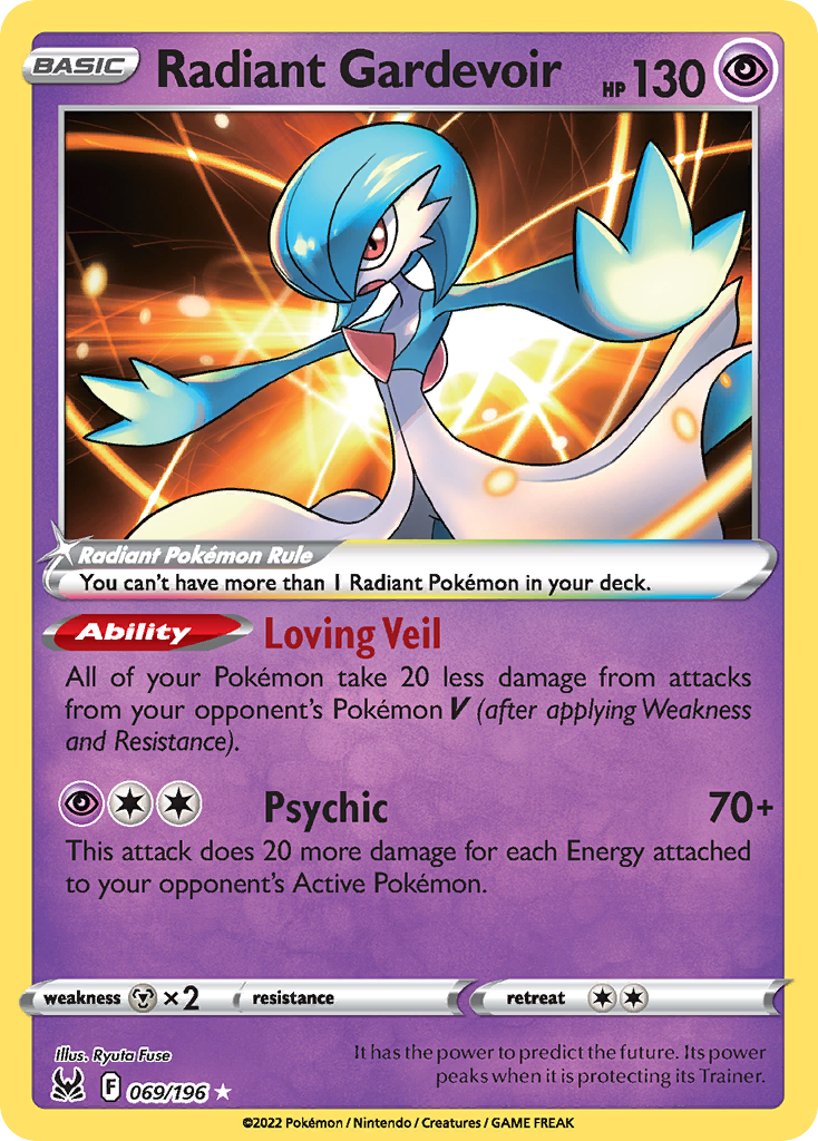 Radiant Gardevoir 069/196 Radiant Rare Lost Origin NM/M