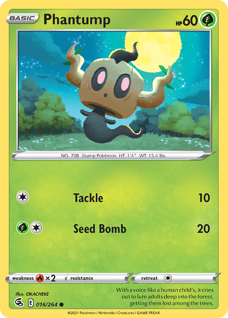 Phantump 016/264 Common Reverse Holo Fusion Strike NM/LP
