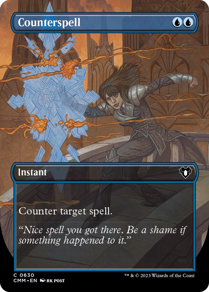 Counterspell (Borderless) 630 Common Commander Masters NM/M