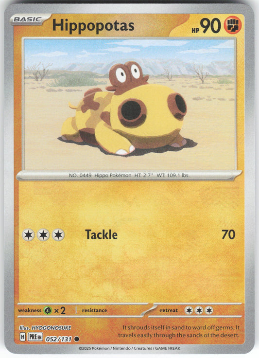 Hippopotas (Master Ball Pattern) Common SV: Prismatic Evolutions 052/131 NM