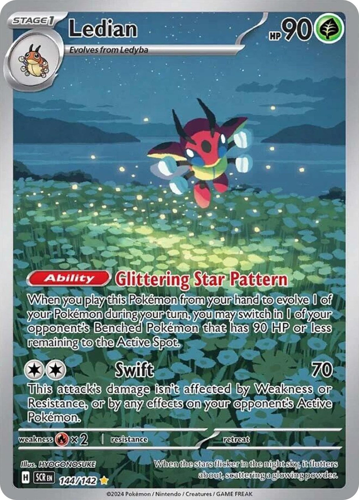 Ledian 144/142 Illustration Rare Stellar Crown NM/M