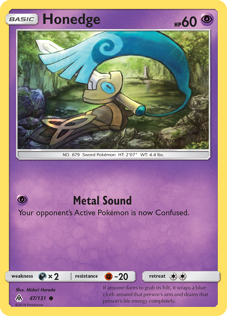 Honedge 47/131 Common Reverse Holo Forbidden Light NM/LP
