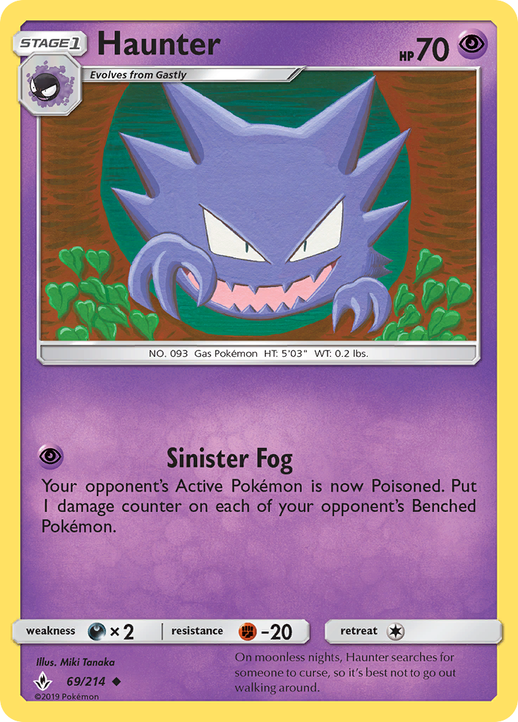Haunter 69/214 Uncommon Unbroken Bonds NM/M