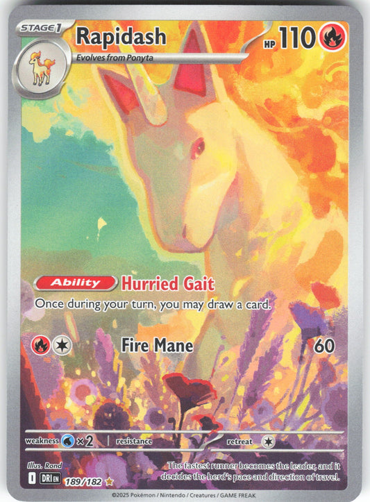 Rapidash Illustration Rare SV10: Destined Rivals 189/182 NM
